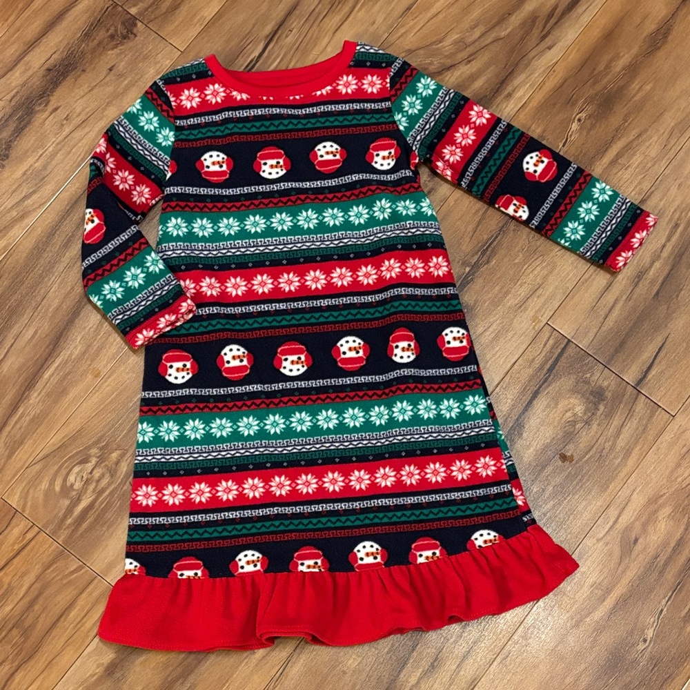 Fleece Christmas Winter Nightgown Pajamas, 2T